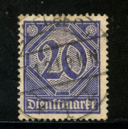 1920/21 - GERMANIA REICH SERVIZI - 20p. VIOLETTO - USATO - LOTTO/29241