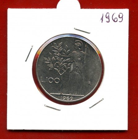 1969 - REPUBBLICA - 100 LIRE MINERVA I° TIPO - LOTTO/M31888