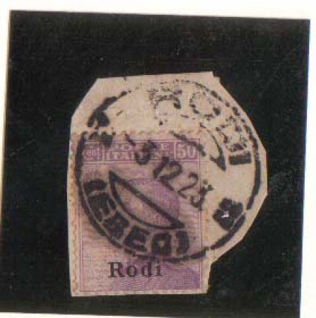 EGEO/RODI - 1923 - LBF/549 - 50c. VIOLETTO - USATO