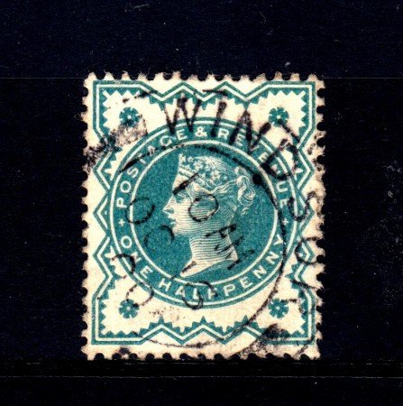 1887/900 - GRAN BRETAGNA - 1/2 d. VERDE - USATO - LOTTO/32081