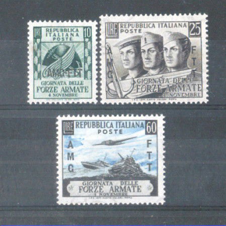 1952 - LOTTO/10333CPN - TRIESTE A -  GIORNATA FORZE ARMATE  NUOVI