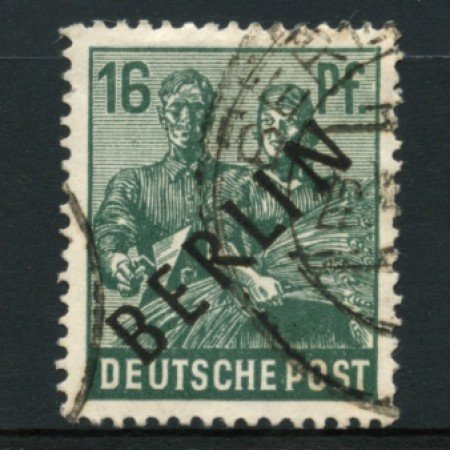 1948 - LOTTO/11929 - BERLINO - 16p. VERDE SCURO - USATO
