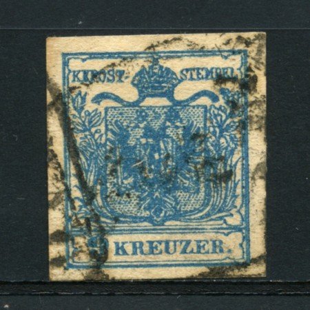 1850 - LOTTO/14101 - AUSTRIA - 9 Kr. AZZURRO - USATO