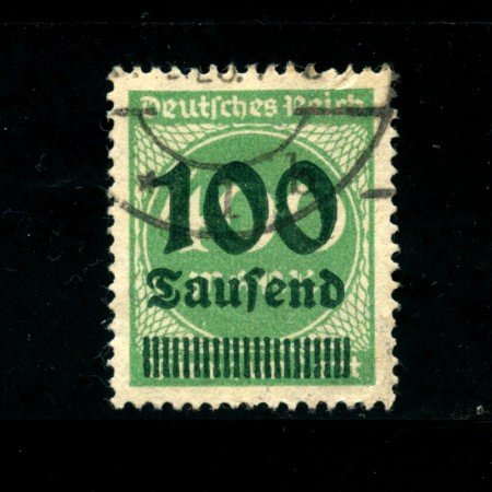 1923 - LOTTO/17874 - GERMANIA REICH - 100t. su 400m. VERDE - USATO