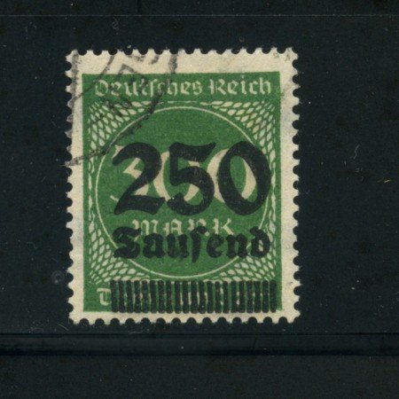 1923 - LOTTO/17878 - GERMANIA REICH - 250t. su 300m.VERDE - USATO
