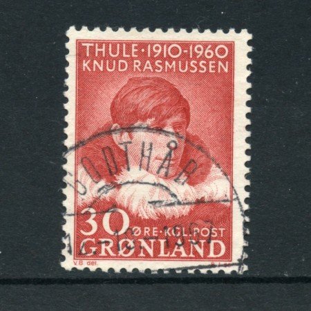 GROENLANDIA - 1960 - LOTTO/21966 - 30 o. KNUD RASMUSSEN - USATO