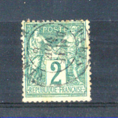 1876/81 - LOTTO/FRA74U1 - FRANCIA - 2c. VERDE - USATO