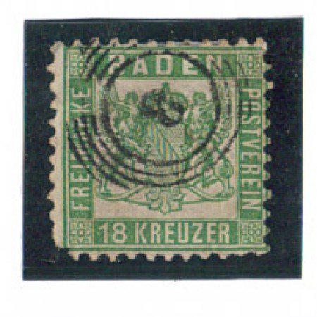 BADEN - 1862/65 -  LOTTO/3475 - 18k. VERDE
