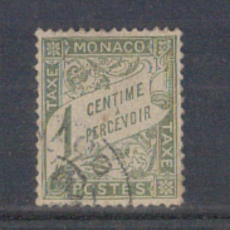 1905 - LOTTO/ 4954T1 - MONACO - 1c. OLIVA SEGNATASSE - USATO