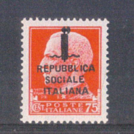 1944 - LOTTO/RSI493N - RSI - 75c. SOPRASTAMPATO - NUOVO