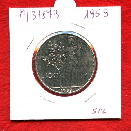 1959 - REPUBBLICA - 100 LIRE MINERVA I° TIPO - LOTTO/M31873