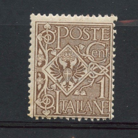 1901 - REGNO - 1 cent. BRUNO  FLOREALE - NUOVO  - LOTTO/30159