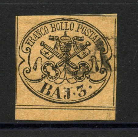 1852 - STATO PONTIFICIO - LOTTO/40346 - 3 BAJ  BISTRO ARANCIO - USATO