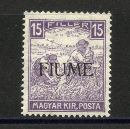 1918 - FIUME - LOTTO/39745 - 15 F. VIOLETTO - NUOVO