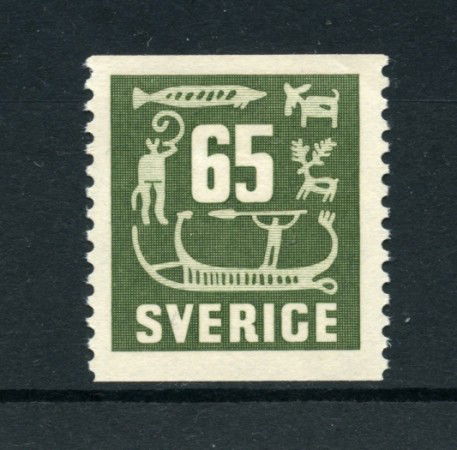 1954 - LOTTO/21917 - SVEZIA - 65 o. VERDE OLIVA  - NUOVO