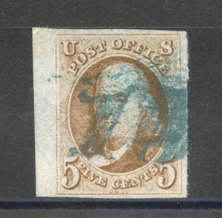 1847 - STATI UNITI - LOTTO/40794 - 5 Cent. BRUNO B.FRANKLIN - USATO