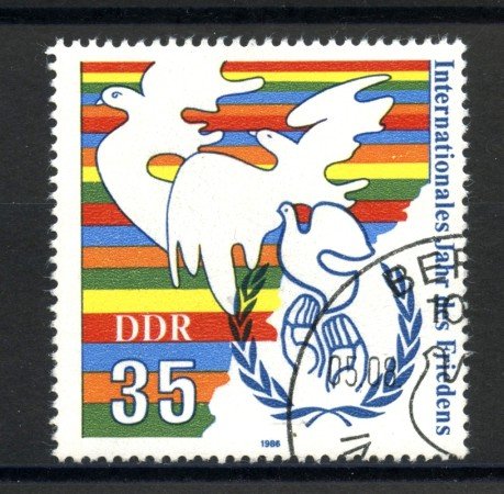 1986 - GERMANIA DDR - ANNO DELLA PACE - USATO - LOTTO/36649
