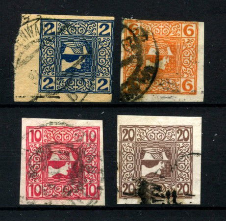 1908/1910 - AUSTRIA - LOTTO/43638 - TESTA DI MERCURIO 4v. - USATI