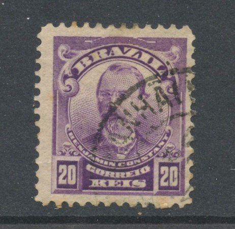 1906 - BRASILE - 20r. B.CONSTANT - USATO - LOTTO/28839