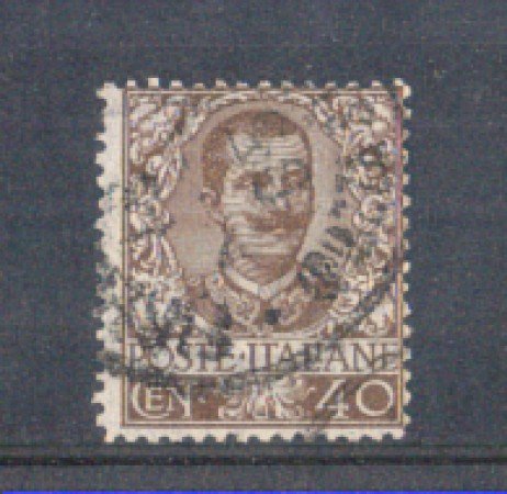 1901 - LOTTO/REG74U - REGNO - 40c. BRUNO FLOREALE - USATO