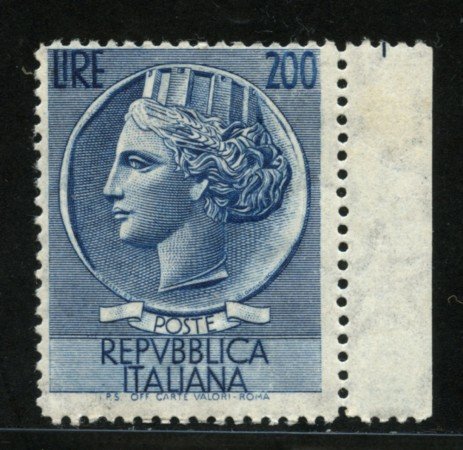 1957 - LOTTO/13965A - REPUBBLICA - 200 L. SIRACUSANA - NUOVO