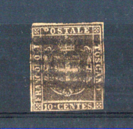 TOSCANA - 1860 - LOTTO/10638 - 10 CENT. BRUNO - USATO