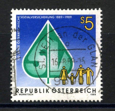 1989 - LOTTO/39585 - AUSTRIA - ASSICURAZIONI SOCIALI - USATO