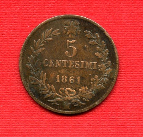 1861 M - LOTTO/M22581 - REGNO - 5 CENTESIMI  VITT. EMANUELE II°