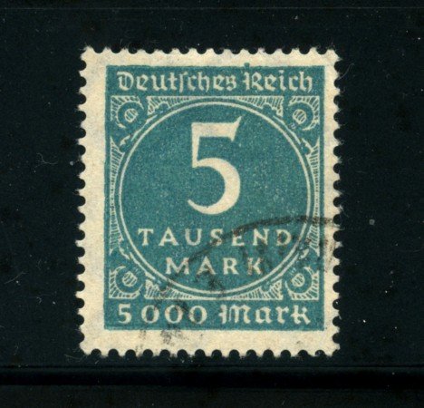 1923 - LOTTO/17891 - GERMANIA REICH - 5t. VERDE AZZURRO - USATO