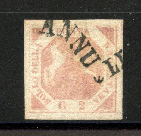 1858 - REGNO DI NAPOLI - LOTTO/40226 - 2 grana ROSA CHIARO - USATO