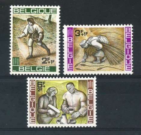 1963 - BELGIO - CAMPAGNA CONTRO LA FAME 3v. - NUOVI - LOTTO/25917