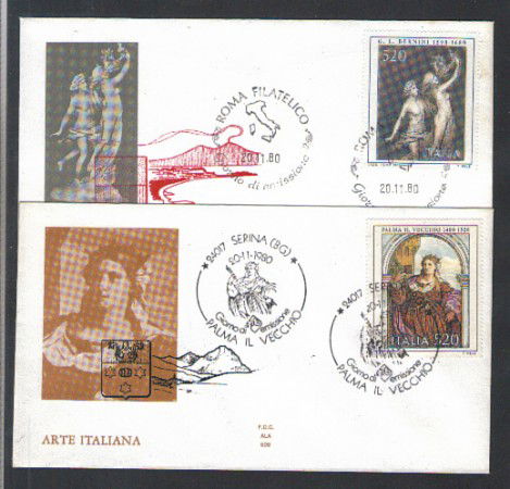 1980 - LOTTO/6730Z - REPUBBLICA - ARTE ITALIANA 7° SERIE - FDC