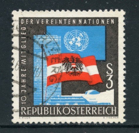 1965 - AUSTRIA - DECENNALE ONU - USATO - LOTTO/27935