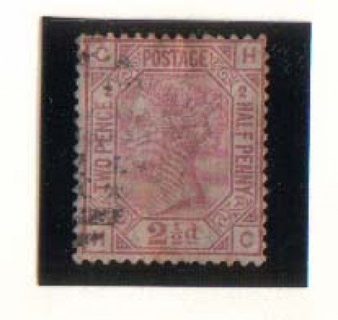 1875 - LOTTO/1836  - GRAN BRETAGNA - 2,5p. ROSA - TAV. 2 POS. CH