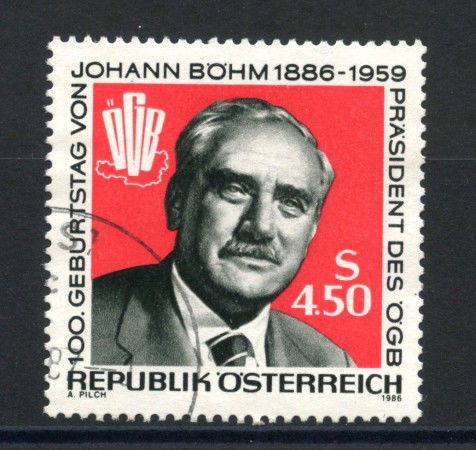 1986 - AUSTRIA - LOTTO/39513 - J.BOHM - USATO