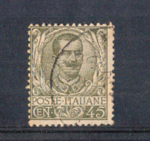 1901 - LOTTO/REG75U - REGNO - 45c. OLIVA FLOREALE - USATO