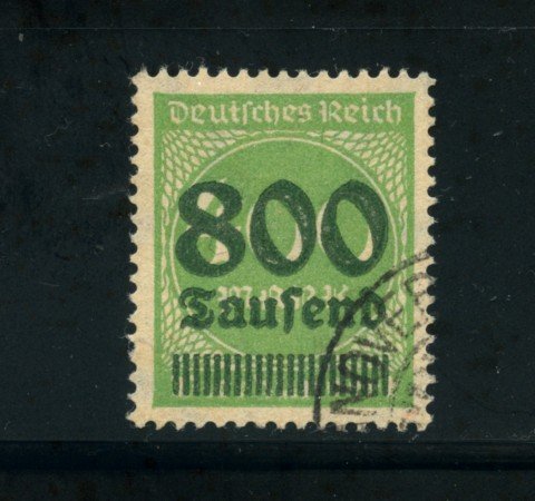 1923 - LOTTO/17881 - GERMANIA REICH -  800t. su 400m. VERDE - USATO