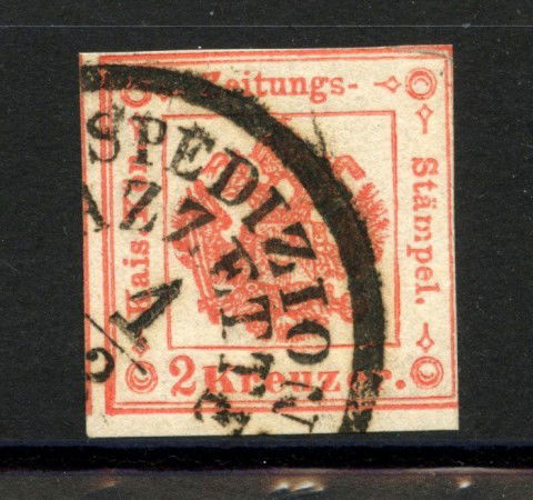 1858/59 - LOMBARDO VENETO - LOTTO/40208 - 2 K. VERMIGLIO - SEGNATASSE PER GIORNALI - USATO