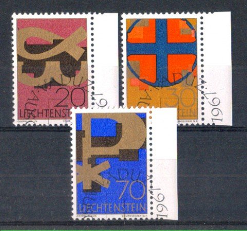 1967 - LOTTO/LIE430CPU - LIECHTENSTEIN - SIMBOLI CRISTIANI - USATI