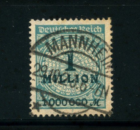 1923 - LOTTO/17895 - GERMANIA REICH - 1 Mn. VERDE AZZURRO - USATO
