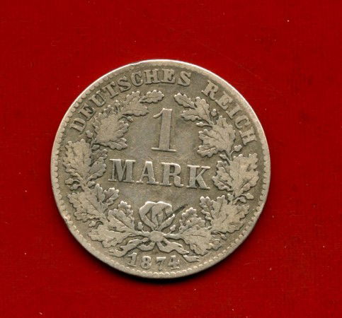 1874 - GERMANIA IMPERO - 1 MARCO ARGENTO ZECCA G - LOTTO/M30447