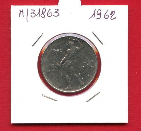 1962 - REPUBBLICA - 50 LIRE VULCANO I° TIPO - LOTTO/M31863