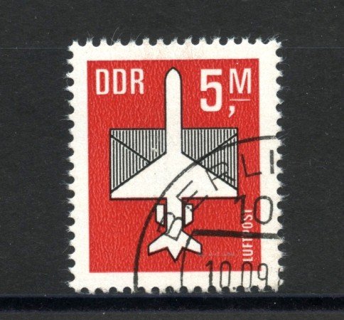 1985 - GERMANIA DDR - 5 M. POSTA AEREA  - USATO - LOTTO/36641