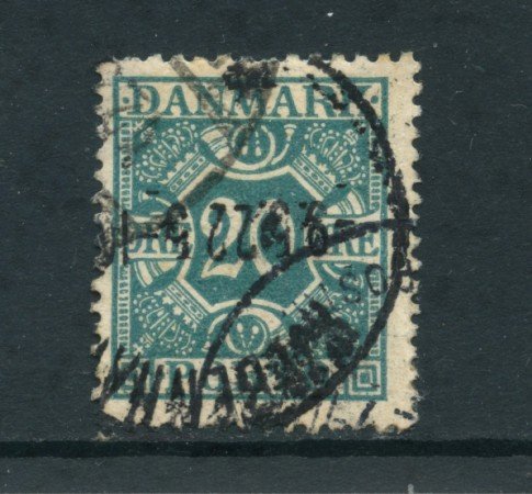 1921/27 - LOTTO/24097 - DANIMARCA - SEGNATASSE 20 o. AZZ.VERDE - USATO