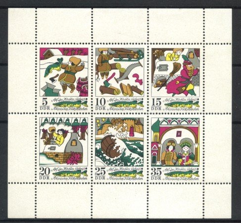 1973 - GERMANIA DDR - FIABE DI GRIMM 6v. MINIFOGLIO - NUOVI - LOTTO/36480