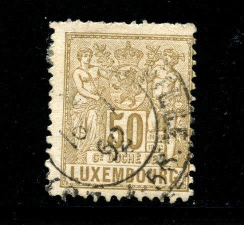 1882 - LOTTO/20832 - LUSSEMBURGO - 50c. BISTRO OLIVA  - USATO