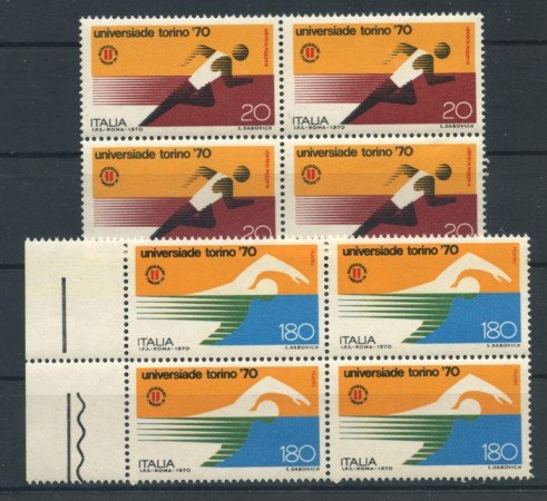 1970 - LOTTO/6527Q - REPUBBLICA - UNIVERSIADI QUARTINE
