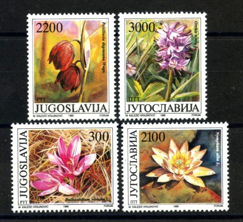 1989 - JUGOSLAVIA - LOTTO/38503 -  PIANTE RARE  4v. - NUOVI