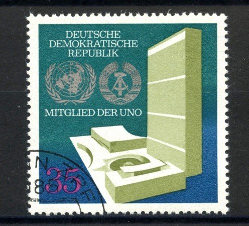 1973 - GERMANIA DDR - AMMISSIONE ALL'ONU - USATO - LOTTO/36471U