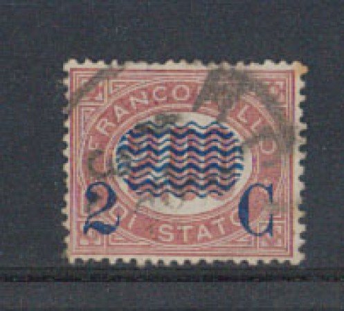1878 - LOTTO/REG34U - REGNO - 2c. SU 2,00 LACCA - USATO